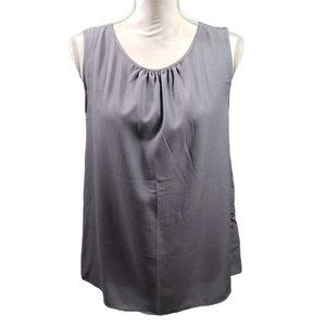 UNIQLO Shirred Neck Sleeveless Blouse Gray Size Small NWOT